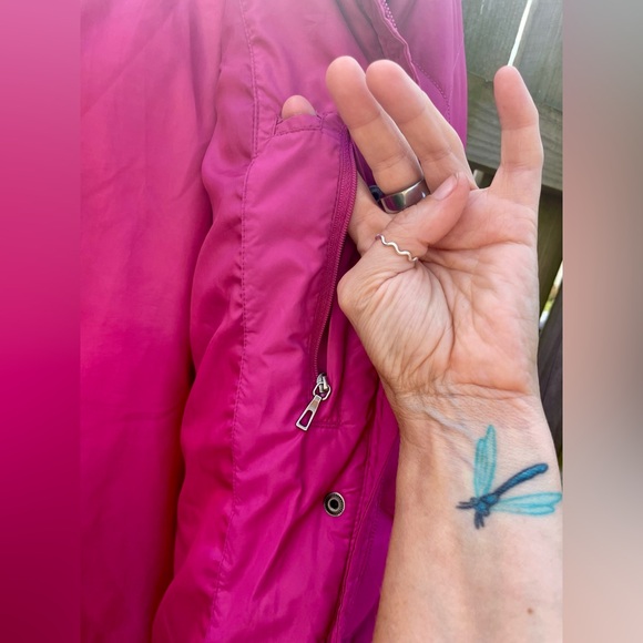 Petite Lands' End Faux-Fur Hood Down Winter Coat Size L/P 14-16 - Picture 7 of 16